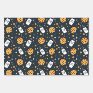 Cute Milk and Cookies Gift Wrap