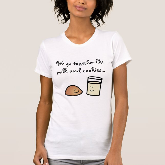 Cute Milk & Cookies Customizable Shirt (Front)