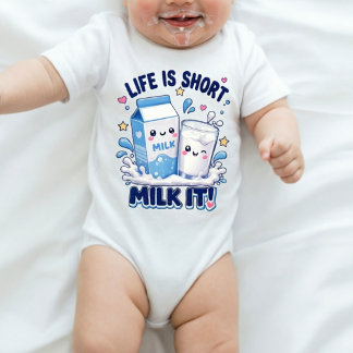 Cute Milk Lover Baby Bodysuit