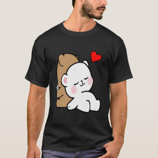 Cute Milk Mocha Bedtime Story Always Kiss Me Goodn T-Shirt