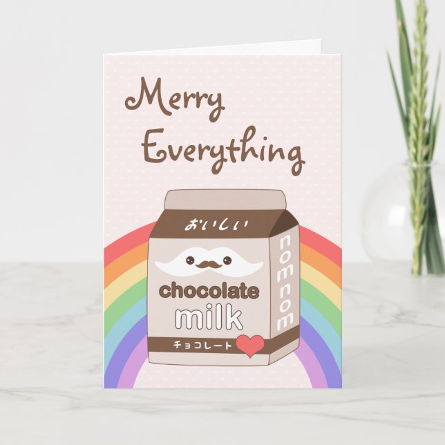 Cute Milk Moustache Holiday (Front)