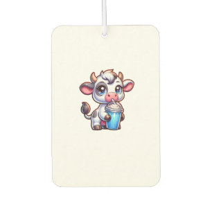 Cute Milkshake Lover Little Calf Frozen Joghurt Ba Air Freshener