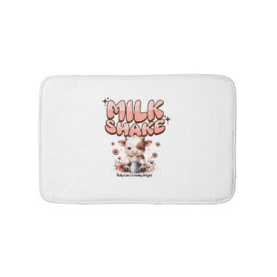 Cute Milkshake Lover Little Calf Frozen Joghurt Ba Bath Mat