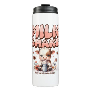 Cute Milkshake Lover Little Calf Frozen Joghurt Ba Thermal Tumbler