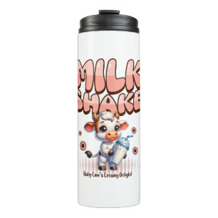 Cute Milkshake Lover Little Calf Frozen Joghurt Ba Thermal Tumbler