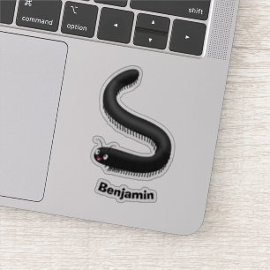 Cute millipede cartoon illustration