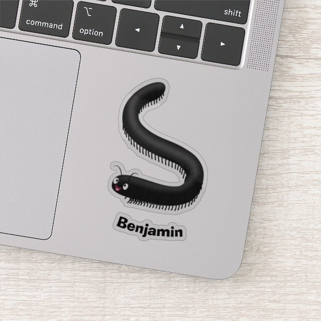 Cute millipede cartoon illustration (Detail)