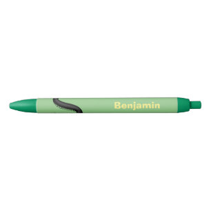 Cute millipede cartoon illustration black ink pen