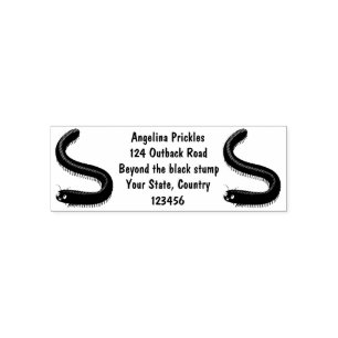 Cute millipede cartoon illustration self-inking stamp