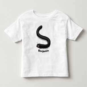 Cute millipede cartoon illustration toddler t-shirt