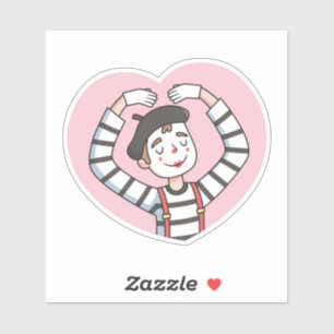 Cute Mime Love Pose Doodle