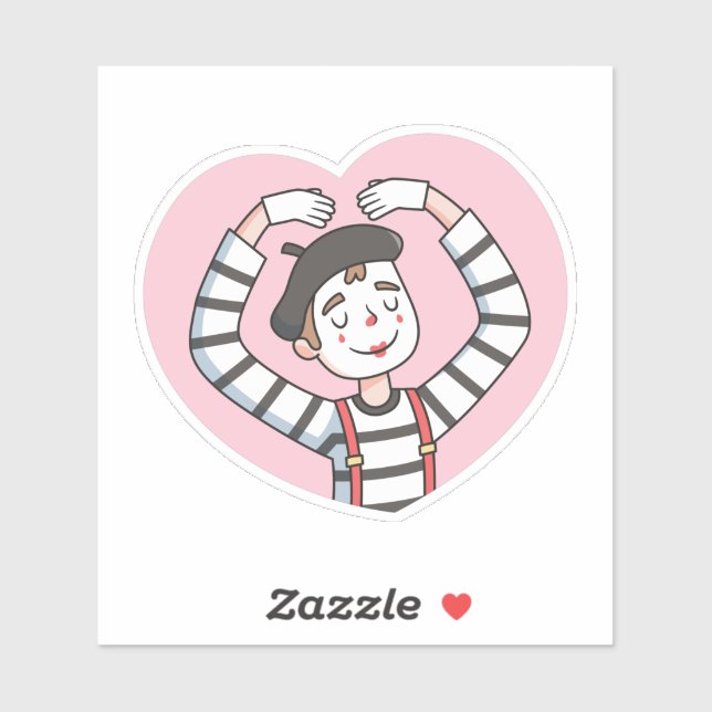 Cute Mime Love Pose Doodle (Sheet)