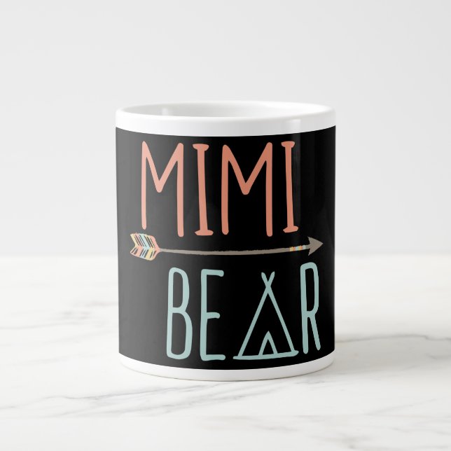 Cute Mimi Bear Announcement Large Coffee Mug (Front)
