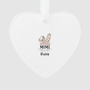 Cute Mimi Bunny T Shirt Easter Family Matching Out Ornament