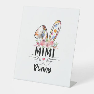 Cute Mimi Bunny T Shirt Easter Family Matching Out Pedestal Sign