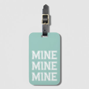 Cute Mine Funny Blue Luggage Tag