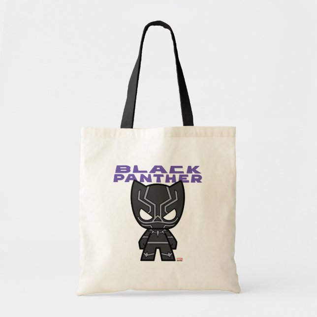 Cute Mini Black Panther Tote Bag (Front)