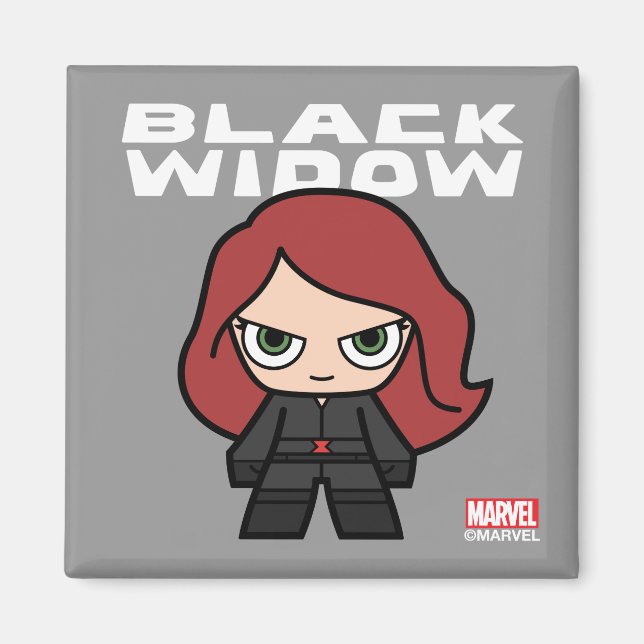 Cute Mini Black Widow Magnet (Front)