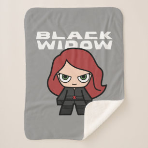 Cute Mini Black Widow Sherpa Blanket