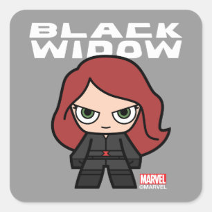 Cute Mini Black Widow Square Sticker