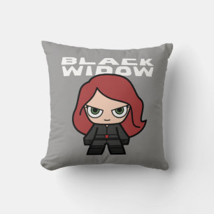 Cute Mini Black Widow Throw Pillow