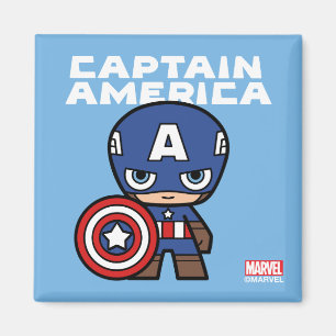 Cute Mini Captain America Magnet