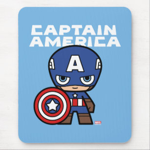 Cute Mini Captain America Mouse Pad