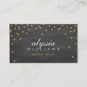 CUTE mini confetti gold sparkly glitter chalkboard Business Card