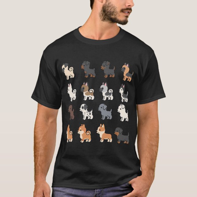 Cute Mini Dogs T-Shirt (Front)