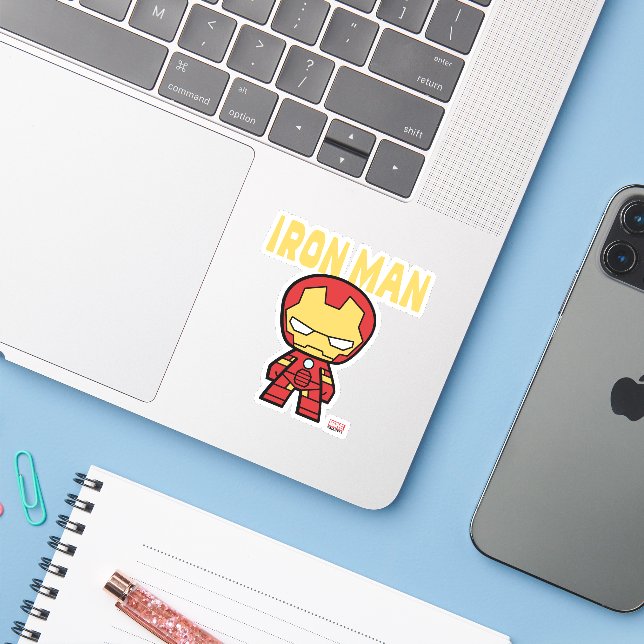 Cute Mini Iron Man (Laptop w/ iPhone)