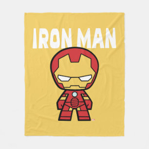 Cute Mini Iron Man Fleece Blanket