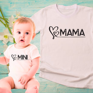 Cute MINI Mommy and Me Hearts Matching Set  Baby Bodysuit
