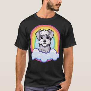 Cute Mini Schnauzer Rainbow Kawaii Dog Sweet Puppy T-Shirt