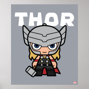 Cute Mini Thor Poster