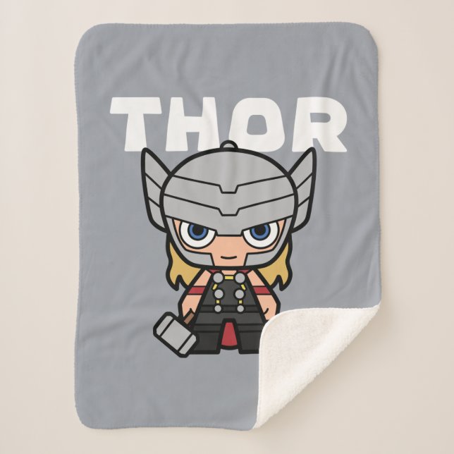Cute Mini Thor Sherpa Blanket (Front)