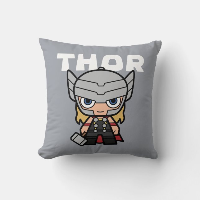 Cute Mini Thor Throw Pillow (Front)
