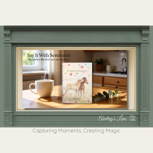 Cute Miniature Horse Storybook Valentine  Notebook