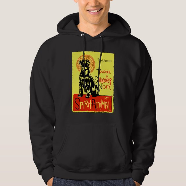 Cute Miniature Schnauzer Dog Mini Schnauzer Hoodie (Front)