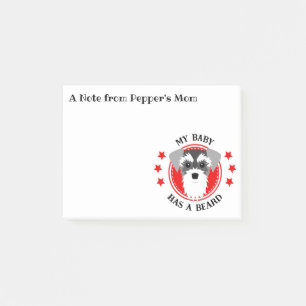Cute Miniature Schnauzer Mom or Dad Post-it Notes