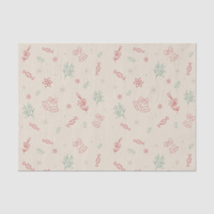 Cute Minimal Christmas Elements Tissue Paper