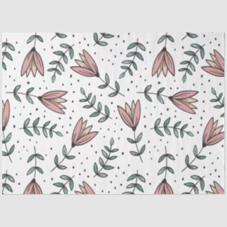 Cute Minimal Floral Tissue Paper