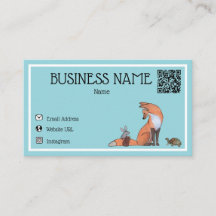 Cute Minimal Fox et Carte de visite d'amis