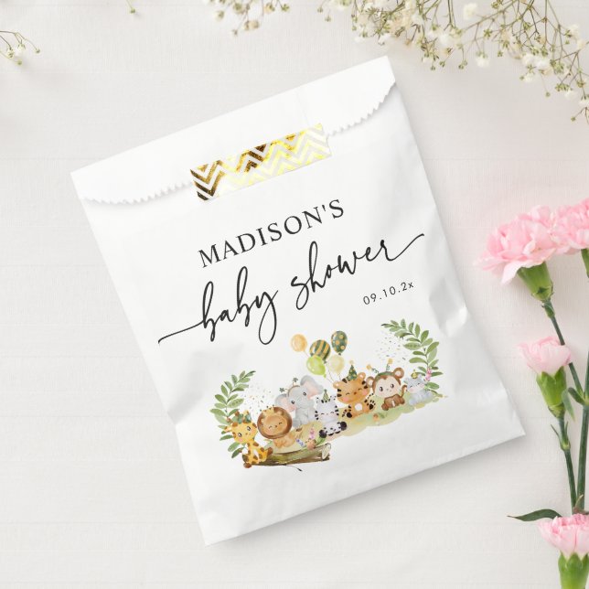 Cute Minimal Jungle Safari Baby Shower Party Favour Bag (Sealed)