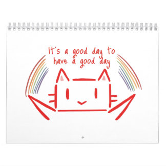 Cute Minimalist Cat Illustration  Calendar