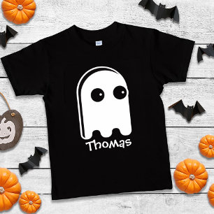 Cute Minimalist Ghost Personalizable Halloween boy T-Shirt