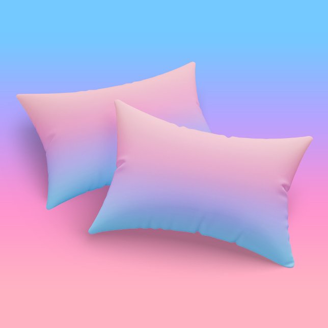 Cute Minimalist Pastel Pink Purple Blue Ombre  Pillowcase (Cute Minimalist Pastel Pink Purple Blue Ombre Pillow Case)