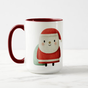Cute Minimalist Santa Claus Mug
