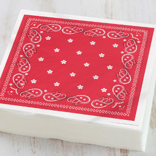 Cute Minimalist Simple Red Bandana Pattern Napkin
