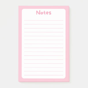 Cute Minimalist Simple Soft Pink Post-It® Notes