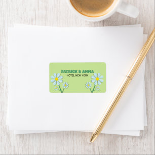 Cute Minimalist Spring Daisy Floral  Label